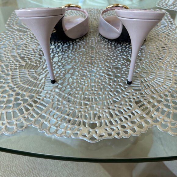 Dolce & Gabbana Patent nude/light pink backless sandal size 8.5 (Runs small) - Picture 2 of 6